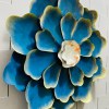 Big Blue Flower Metal Wall Art