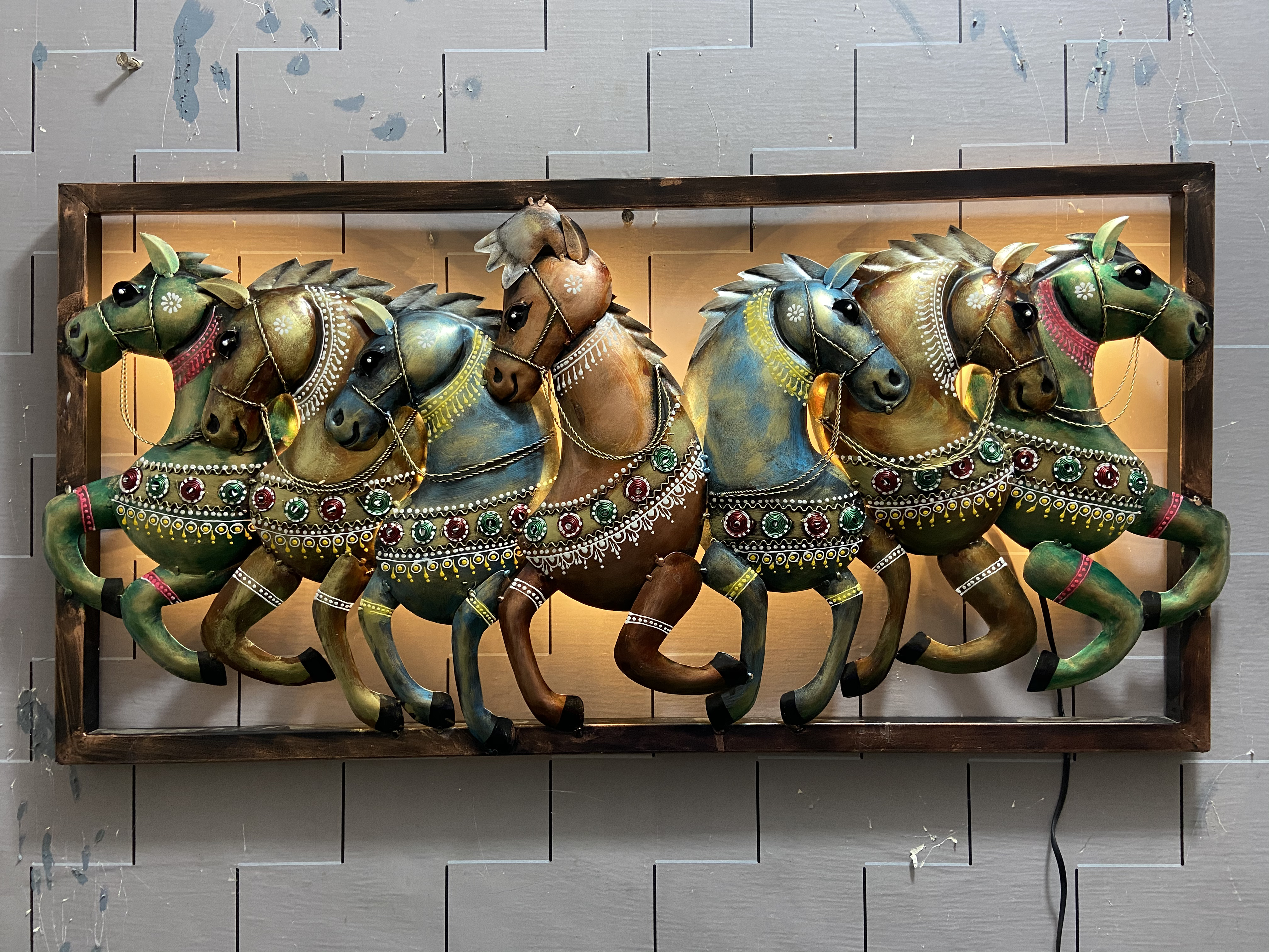 Horse Frame metal wall art