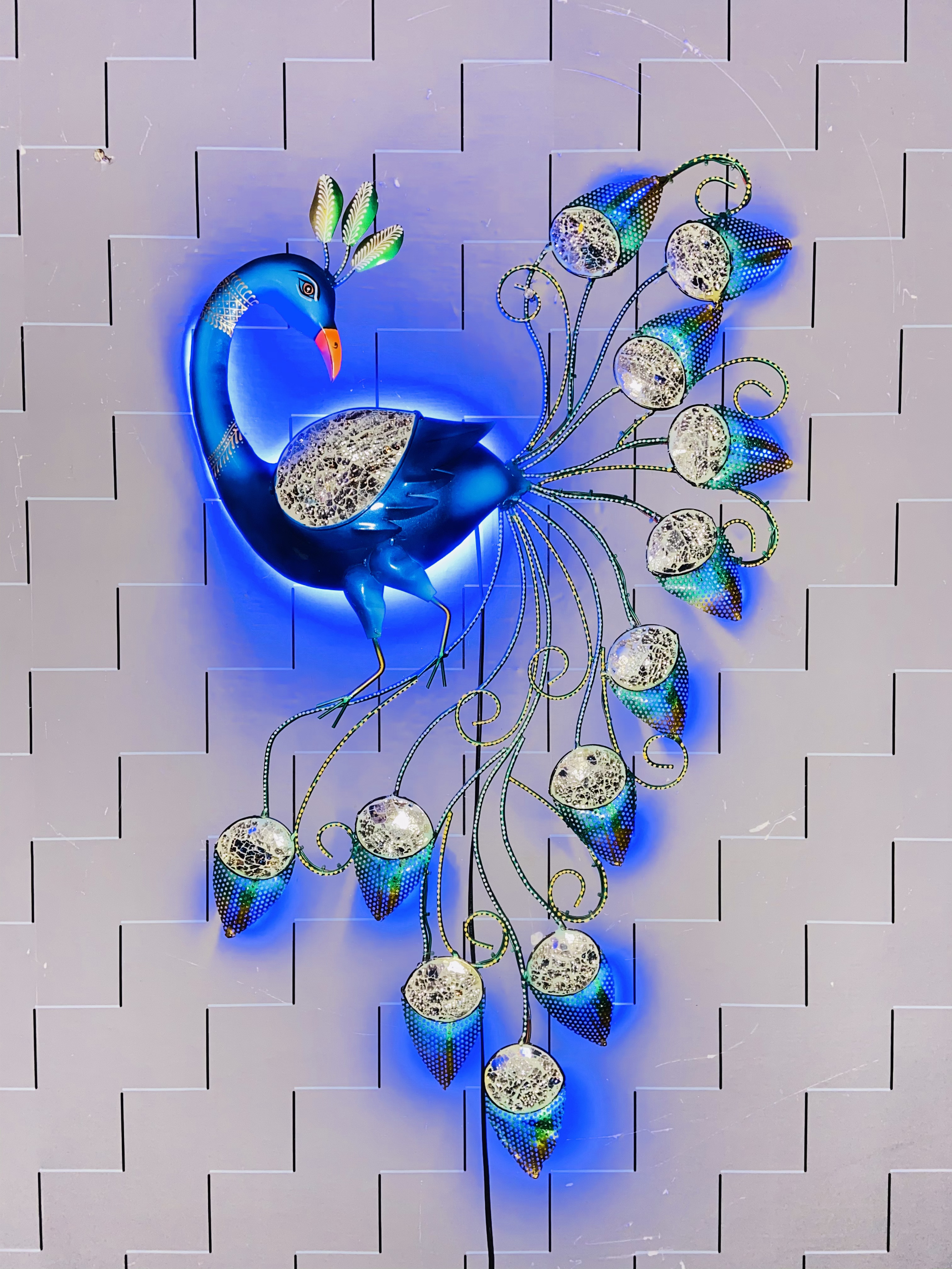 peacock metal wall art