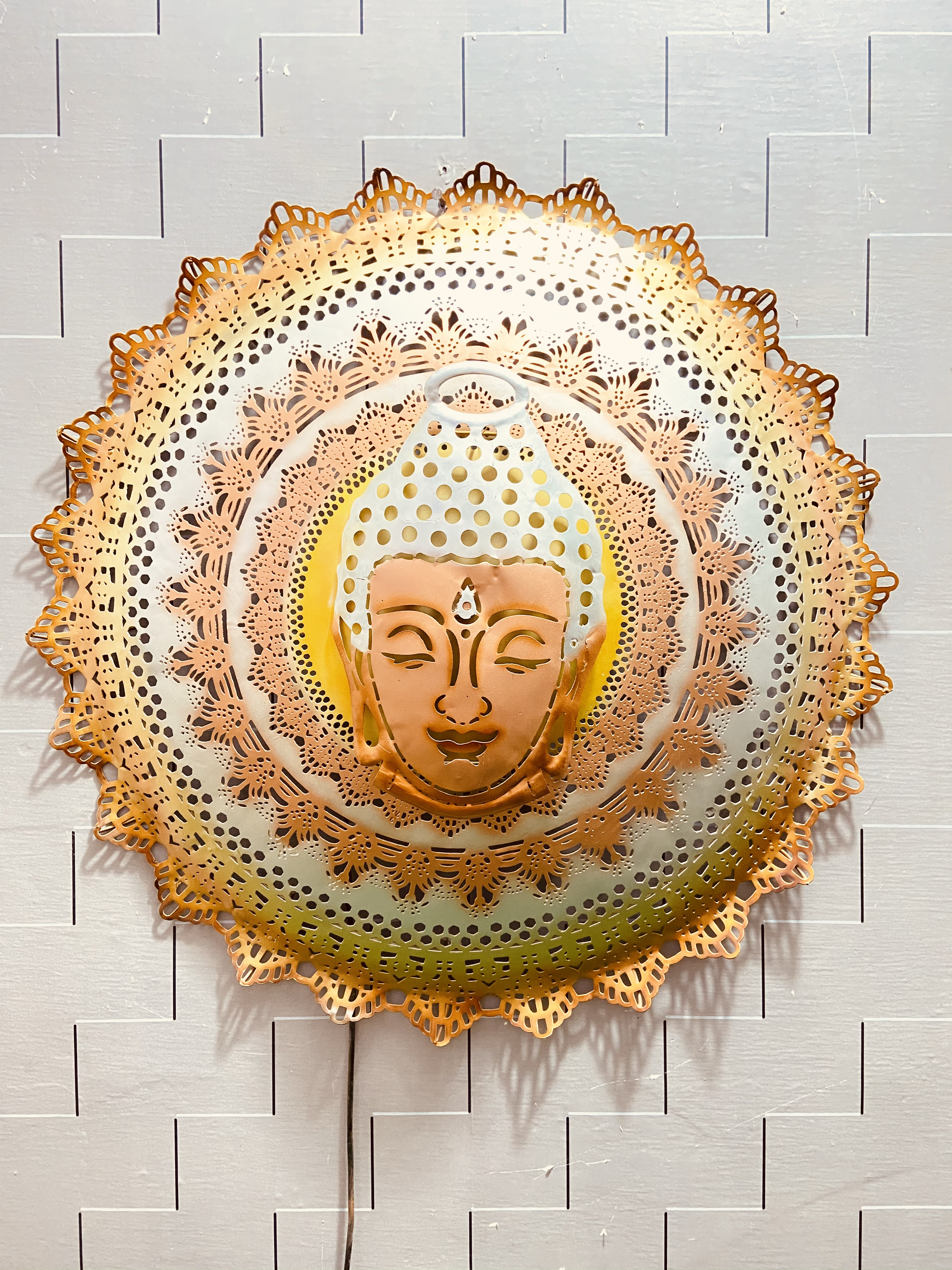 Buddha Aura metal wall art