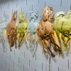 seven horses metal wall art