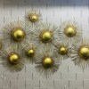 Golden Balls metal wall decor